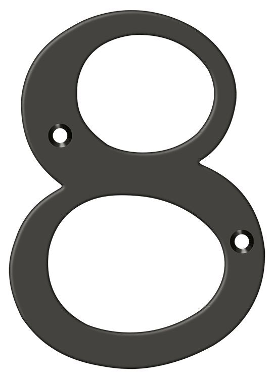 Deltana RN6-8U10B 6" Numbers; Solid Brass; Oil Rubbed Bronze Finish Main image