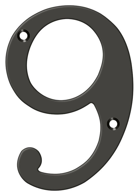 Deltana RN6-9U10B 6" Numbers; Solid Brass; Oil Rubbed Bronze Finish Main image