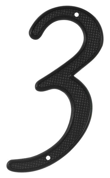 Deltana RNZ43 4" Numbers; Zinc; Black Finish Main image