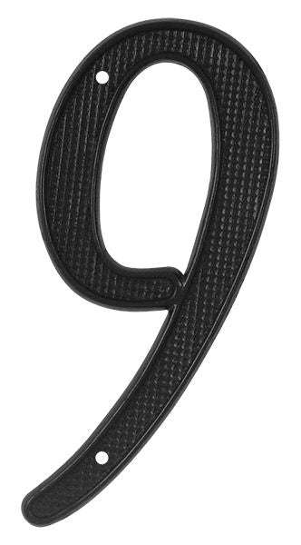 Deltana RNZ49 4" Numbers; Zinc; Black Finish