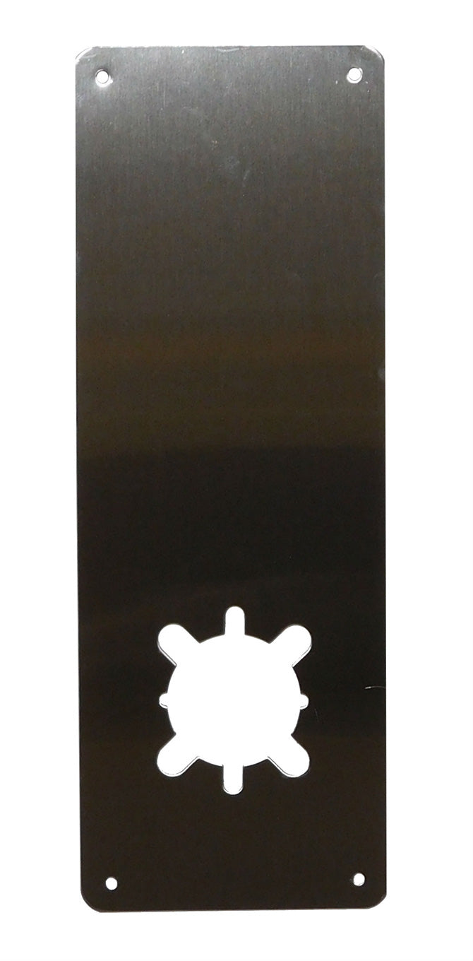Don-Jo RP142630 5" x 14" Remodeler Plate with Cross Bolt Holes Satin Stainless Steel Finish