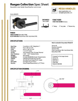 MEGA HANDLES Raegen Door Lever Entry Handle Entry