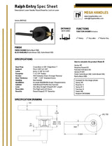 MEGA HANDLES Ralph Door Lever Handle Passage/Privacy/Entry/Dummy