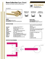 MEGA HANDLES Ronn Door Lever Handle Passage/Privacy/Entry/Dummy