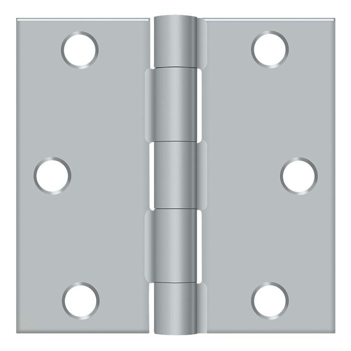 Deltana S33U26D-R 3" x 3" Square Hinge; Satin Chrome Finish Main image