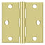Deltana S33U3-R 3" x 3" Square Hinge; Bright Brass Finish