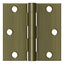 Deltana S33U5-R 3" x 3" Square Hinge; Antique Brass Finish