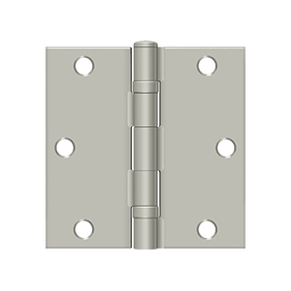 Deltana S35BBU15-R 3-1/2" x 3-1/2" Square Corner Ball Bearing Hinge Satin Nickel Finish