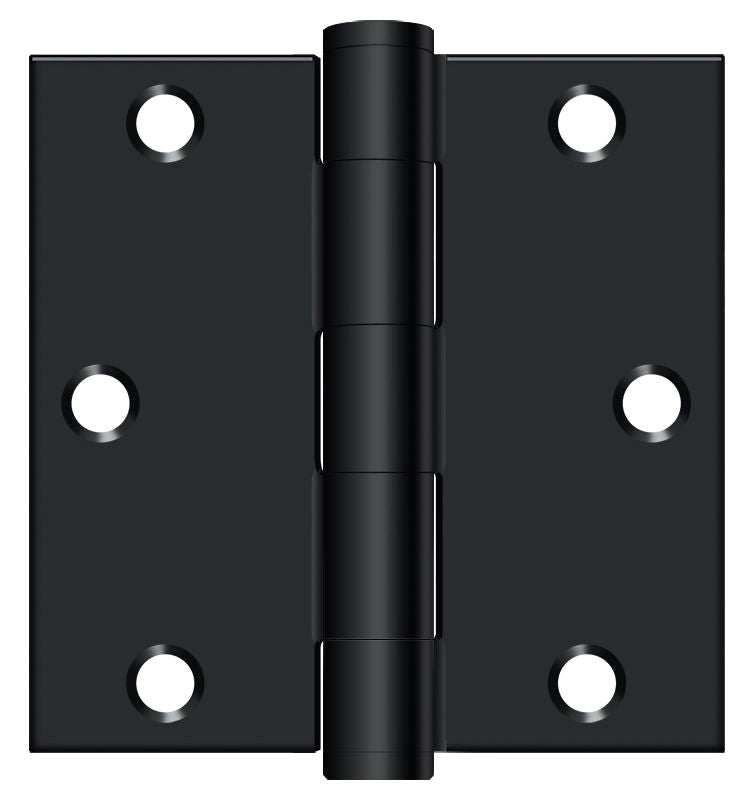 Deltana S35HD1B 3-1/2" x 3-1/2" Square Hinge; Heavy Duty; Flat Black Finish Main image