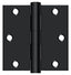 Deltana S35HD1B 3-1/2" x 3-1/2" Square Hinge; Heavy Duty; Flat Black Finish