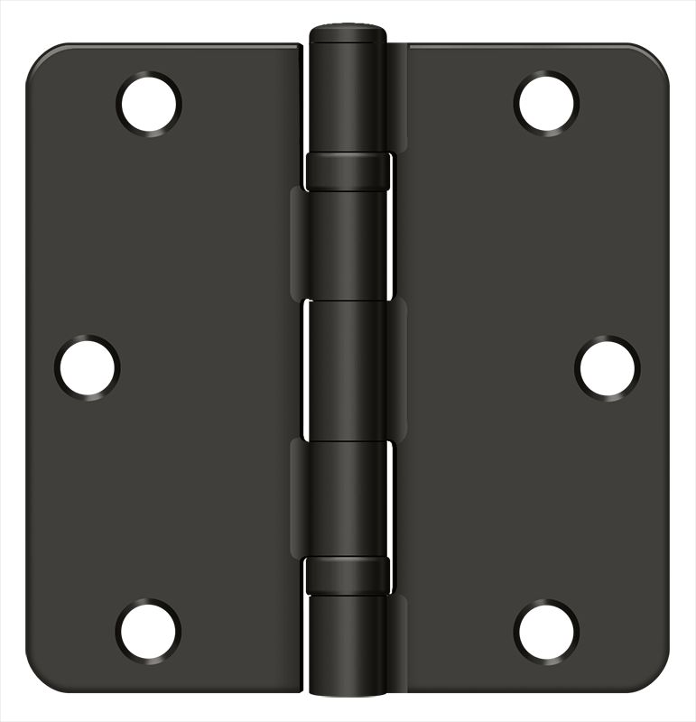 Deltana S35R4BB10B 3-1/2" x 3-1/2" x 1/4" Radius Hinge; Ball Bearing; Oil Rubbed Bronze Finish Main image