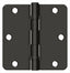 Deltana S35R4BB10B 3-1/2" x 3-1/2" x 1/4" Radius Hinge; Ball Bearing; Oil Rubbed Bronze Finish