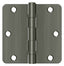 Deltana S35R4BB15A 3-1/2" x 3-1/2" x 1/4" Radius Hinge; Ball Bearing; Antique Nickel Finish