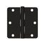 Deltana S35R4BB1B 3-1/2" x 3-1/2" x 1/4" Radius Hinge; Ball Bearing; Paint Black Finish