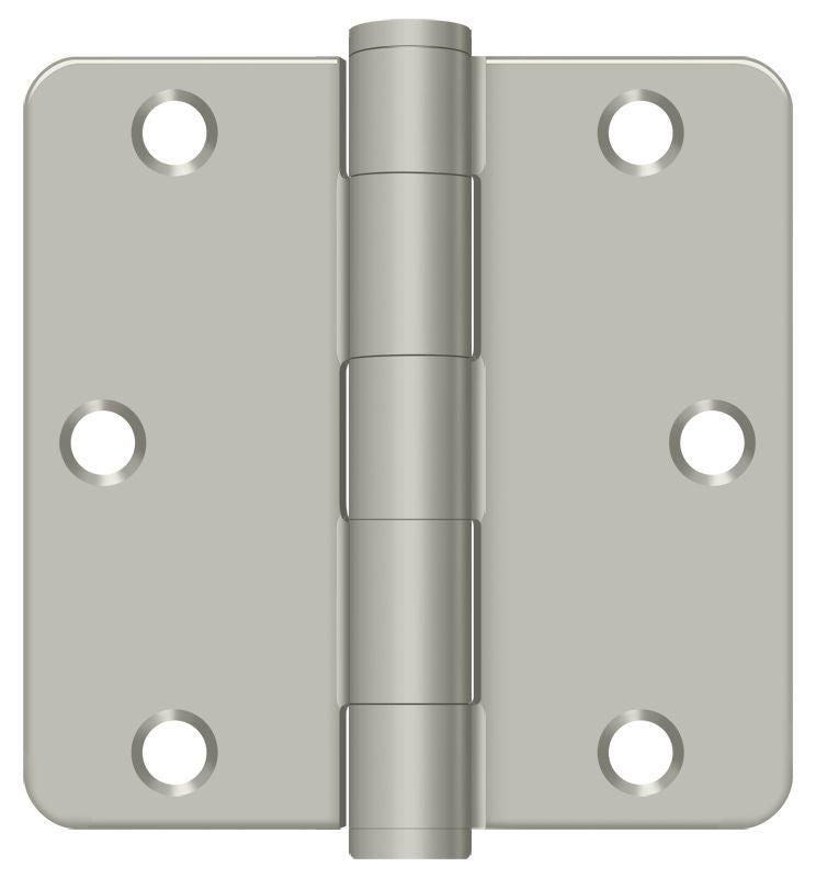 Deltana S35R4HD15 3-1/2" x 3-1/2" x 1/4" Radius Hinge; Heavy Duty; Satin Nickel Finish Main image