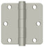 Deltana S35R4HD15 3-1/2" x 3-1/2" x 1/4" Radius Hinge; Heavy Duty; Satin Nickel Finish