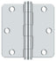 Deltana S35R4HD26 3-1/2" x 3-1/2" x 1/4" Radius Hinge; Heavy Duty; Bright Chrome Finish