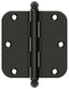 Deltana S35R510B-BT 3-1/2" x 3-1/2" x 5/8" Radius Hinge; with Ball Tips; Oil Rubbed Bronze Finish