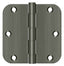 Deltana S35R515A 3-1/2" x 3-1/2" x 5/8" Radius Hinge; Residential Thickness; Antique Nickel Finish