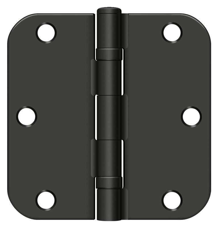 Deltana S35R5BB10B 3-1/2" x 3-1/2" x 5/8" Radius Hinge; Ball Bearing; Oil Rubbed Bronze Finish