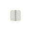 Deltana S35R5BB14 3-1/2" x 3-1/2" x 5/8" Radius Hinge; Ball Bearing; Bright Nickel Finish