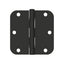 Deltana S35R5BB1B 3-1/2" x 3-1/2" x 5/8" Radius Hinge; Ball Bearing Paint Black Finish