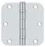 Deltana S35R5BB26 3-1/2" x 3-1/2" x 5/8" Radius Hinge; Ball Bearing; Bright Chrome Finish