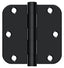 Deltana S35R5HD1B 3-1/2" x 3-1/2" x 5/8" Radius Hinge; Heavy Duty; Flat Black Finish