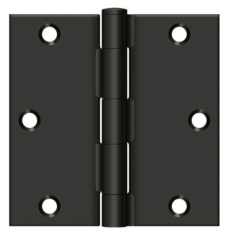 Deltana S35U10B-R 3-1/2" x 3-1/2" Square Hinge; Oil Rubbed Bronze Finish Main image