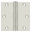 Deltana S35U14-R 3-1/2" x 3-1/2" Square Hinge; Bright Nickel Finish