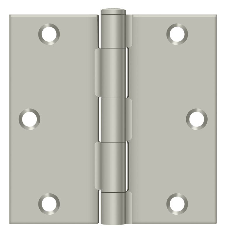 Deltana S35U15-R 3-1/2" x 3-1/2" Square Hinge; Satin Nickel Finish Main image