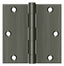 Deltana S35U15A-R 3-1/2" x 3-1/2" Square Hinge; Antique Nickel Finish