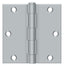 Deltana S35U26D-R 3-1/2" x 3-1/2" Square Hinge; Satin Chrome Finish