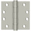 Deltana S44HDBB15 4" x 4" Square Hinge; Heavy Duty; Ball Bearings; Satin Nickel Finish