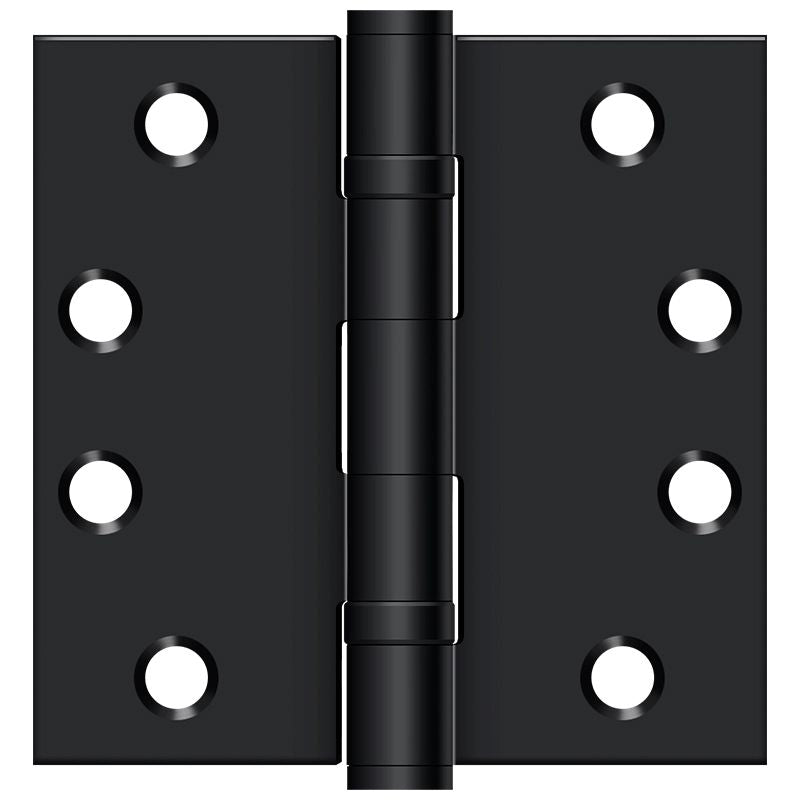 Deltana S44HDBB1B 4" x 4" Square Hinge; Heavy Duty; Ball Bearings; Flat Black Finish Main image