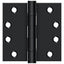 Deltana S44HDBB1B 4" x 4" Square Hinge; Heavy Duty; Ball Bearings; Flat Black Finish