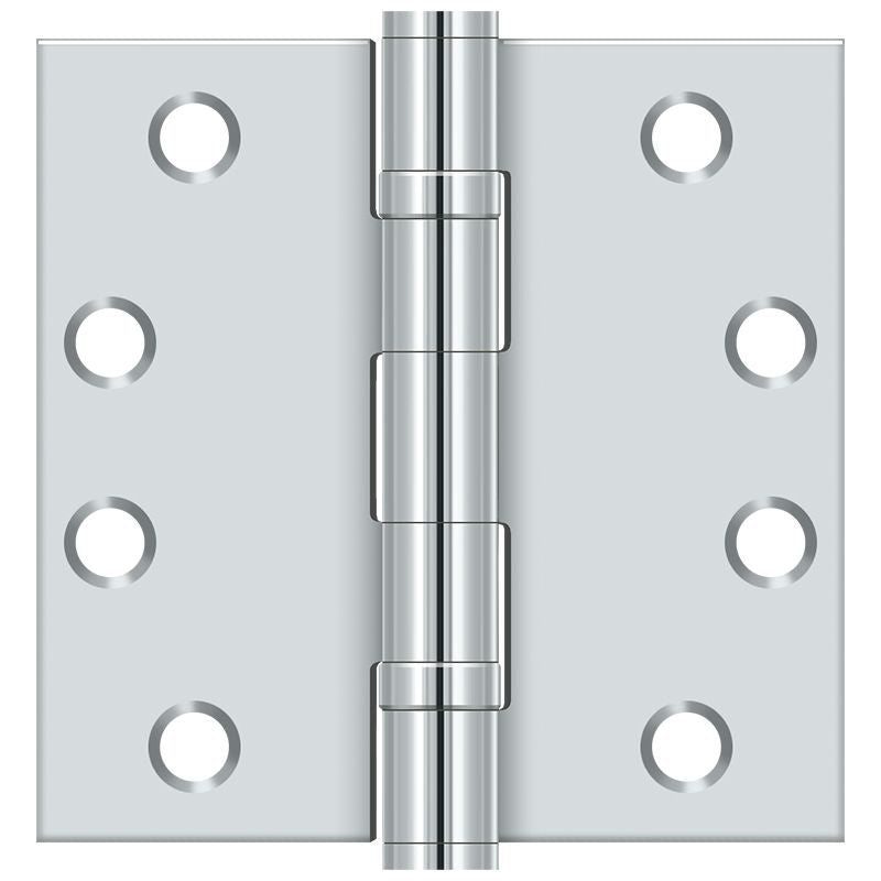Deltana S44HDBB26 4" x 4" Square Hinge; Heavy Duty; Ball Bearings; Bright Chrome Finish Main image