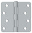 Deltana S44R426D 4" x 4" x 1/4" Radius Hinge; Satin Chrome Finish