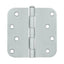Deltana S44R526 4" x 4" x 5/8" Radius Hinge; Bright Chrome Finish
