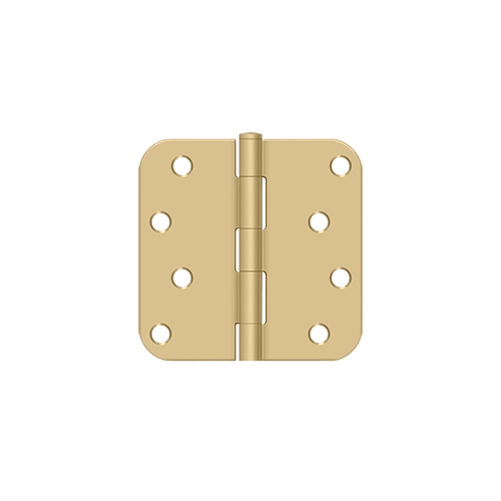 Deltana S44R54 4" x 4" x 5/8" Radius Hinge Satin Brass Finish Main image
