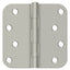 Deltana S44R5BB15 4" x 4" x 5/8" Radius Hinge; Ball Bearings; Satin Nickel Finish