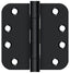 Deltana S44R5HDB1B 4" x 4" x 5/8" Radius Hinge; Heavy Duty; Ball Bearings; Flat Black Finish