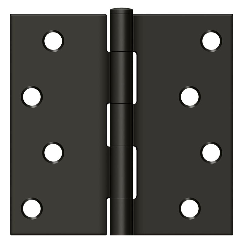 Deltana S44U10B-R 4" x 4" Square Hinge; Oil Rubbed Bronze Finish