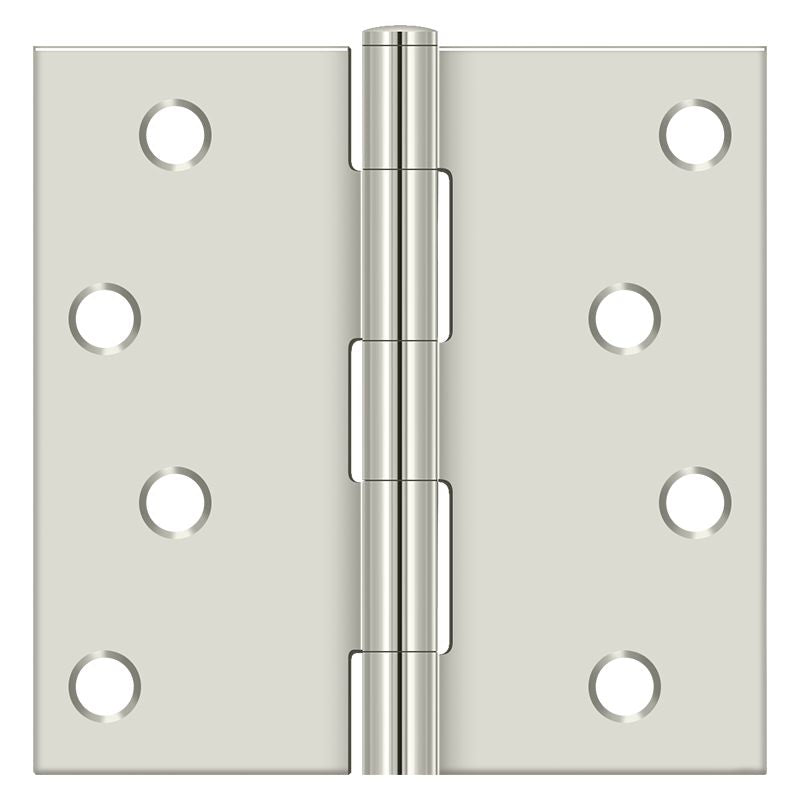 Deltana S44U14-R 4" x 4" Square Hinge; Bright Nickel Finish Main image