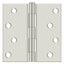 Deltana S44U14-R 4" x 4" Square Hinge; Bright Nickel Finish