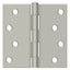 Deltana S44U15-R 4" x 4" Square Hinge; Satin Nickel Finish