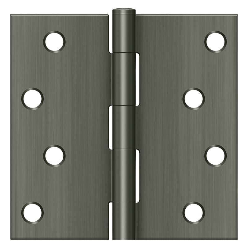 Deltana S44U15A-R 4" x 4" Square Hinge; Antique Nickel Finish Main image