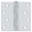 Deltana S44U26-R 4" x 4" Square Hinge; Bright Chrome Finish