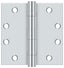 Deltana S45BBU26 4-1/2" x 4-1/2" Square Hinge; Heavy Duty; Ball Bearings; Bright Chrome Finish