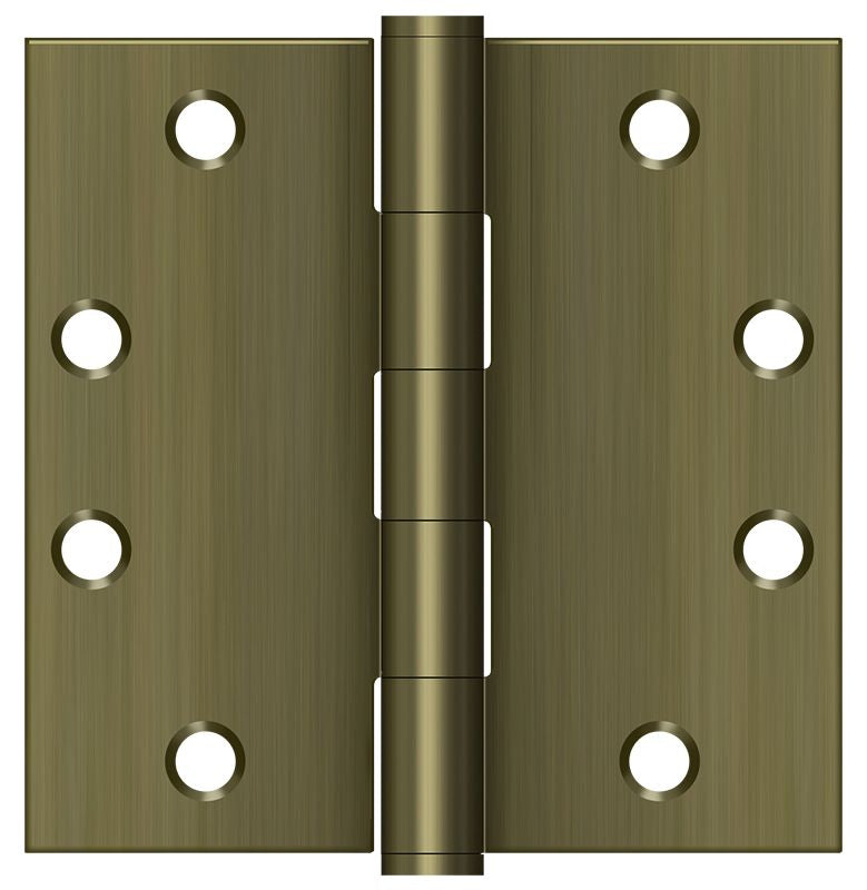 Deltana S45U5 4-1/2" x 4-1/2" Square Hinge; Heavy Duty; Antique Brass Finish